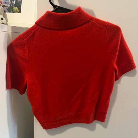 Cashmere cropped sweater-polo - Picture 3 of 3
